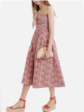 J. Crew Liberty Strapless Dress